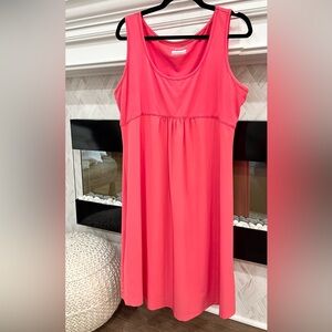 Columbia Omni-Shade Bright Coral Pink Midi Athletic A Line Dress XL